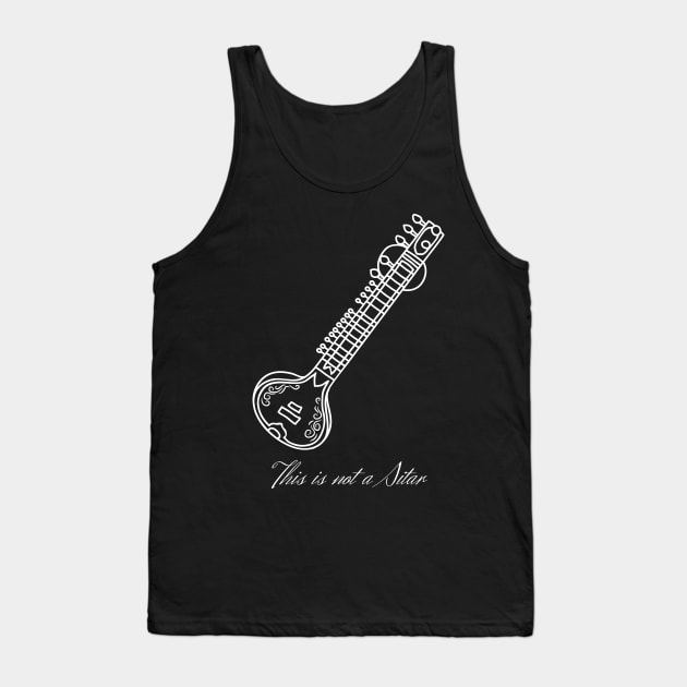 This is not a Sitar (white design) Tank Top by firstsapling@gmail.com